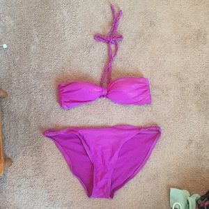 Sparkly purple bikini!